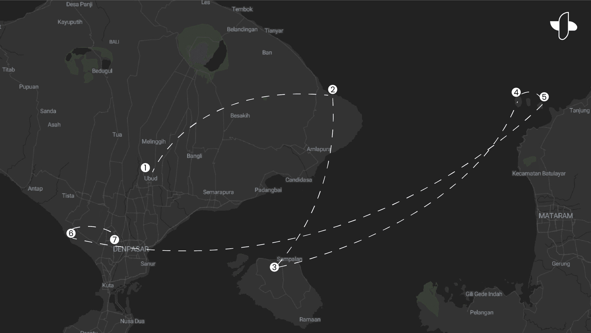 Mapa de Bali - "La Isla de los Dioses"